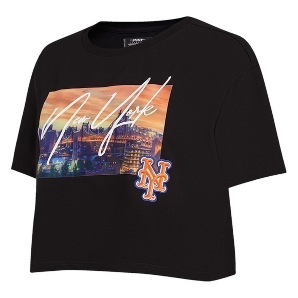Graphic T-Shirt New York Mets Pro Standard Women's Boxy T-Shirt - Black